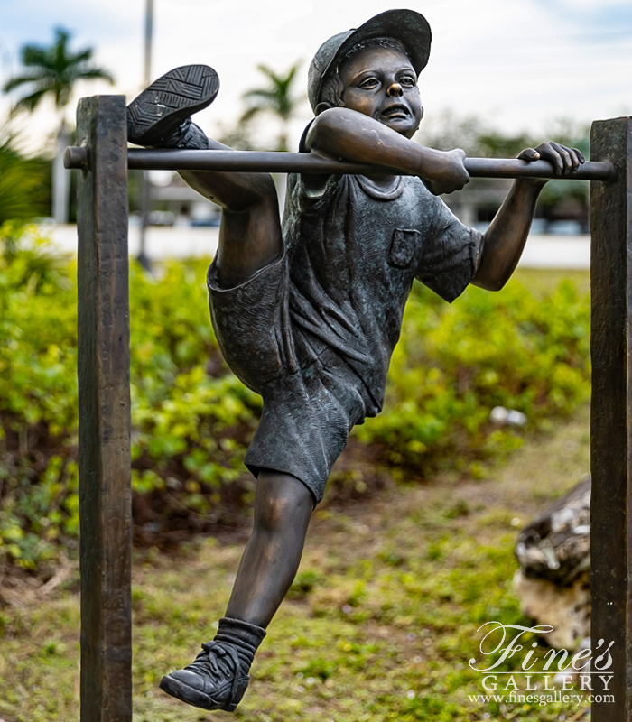 Bronze Statues  - Spunky Little Boy Bronze Statue - BS-345